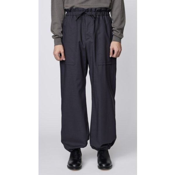 画像3: 【IRENISA(イレニサ)】DRAWSTRING PANTS / BLACK NAVY