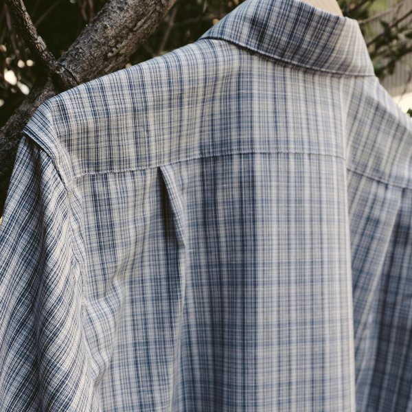 画像4: 【CAMISAS MANOLO(カミサスマノロ)】BLUE/WHITE MULTI CHECK NORMAL SHIRT