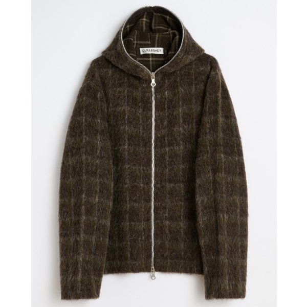 画像1: 【OUR LEGACY(アワーレガシー)】FULL ZIP HOOD/ Dorf Check Hairy Wool