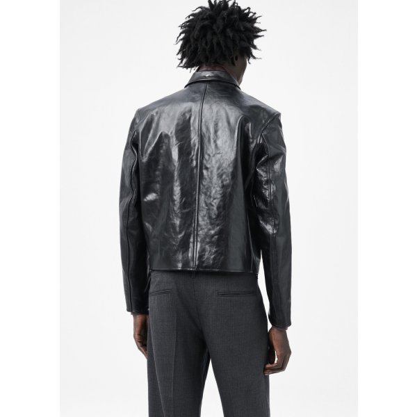 画像6: 【OUR LEGACY(アワーレガシー)】MINI JACKET/ Top Dyed Black Leather