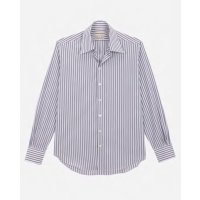 【CAMISAS MANOLO(カミサスマノロ)】WHITE/BLACK STRIPES NORMAL SHIRT
