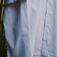 画像3: 【CAMISAS MANOLO(カミサスマノロ)】WHITE/BLACK STRIPES DOUBLE SLEEVE SHIRT (3)