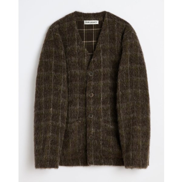 画像1: 【OUR LEGACY(アワーレガシー)】CARDIGAN/ Dorf Check Hairy Wool
