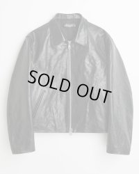【OUR LEGACY(アワーレガシー)】MINI JACKET/ Top Dyed Black Leather