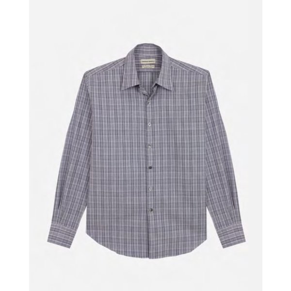 画像1: 【CAMISAS MANOLO(カミサスマノロ)】BLUE/WHITE MULTI CHECK NORMAL SHIRT