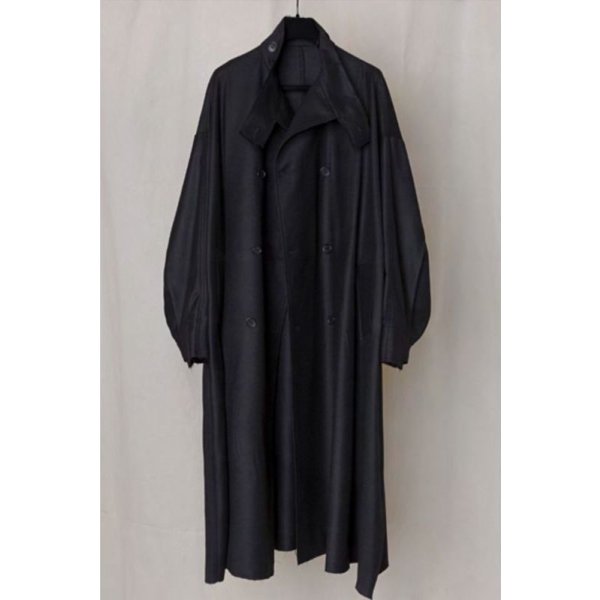 画像1: 【GABRIELA COLL GARMENTS(ガブリエラコールガーメンツ)】HEAVY WOOL OVERSIZED COAT/ BLACK