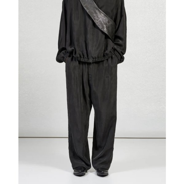 画像3: 【GABRIELA COLL GARMENTS(ガブリエラコールガーメンツ)】CUPRO DRAWSTRING TROUSERS/ BLACK