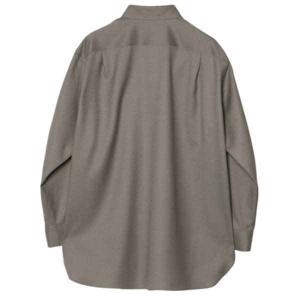 画像2: 【IRENISA(イレニサ)】REGULAR COLLAR RELAX FIT SHIRT / STONE GRAY