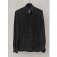 画像1: 【GABRIELA COLL GARMENTS(ガブリエラコールガーメンツ)】DOUBLE CUPRO POCKET SHIRT/ BLACK (1)