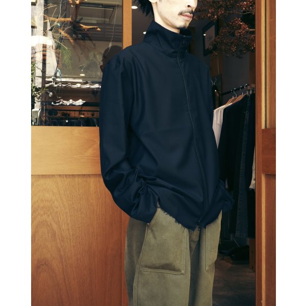 画像5: 【GABRIELA COLL GARMENTS(ガブリエラコールガーメンツ)】FINE WOOL ZIPPER SHIRT/ BLACK