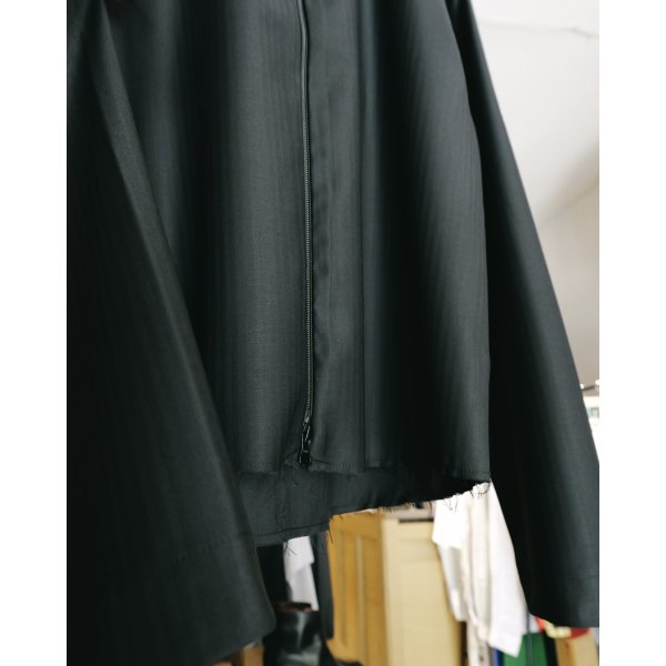 画像3: 【GABRIELA COLL GARMENTS(ガブリエラコールガーメンツ)】FINE WOOL ZIPPER SHIRT/ BLACK