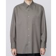 画像3: 【IRENISA(イレニサ)】REGULAR COLLAR RELAX FIT SHIRT / STONE GRAY (3)