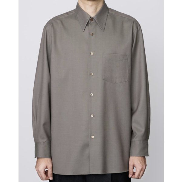 画像3: 【IRENISA(イレニサ)】REGULAR COLLAR RELAX FIT SHIRT / STONE GRAY