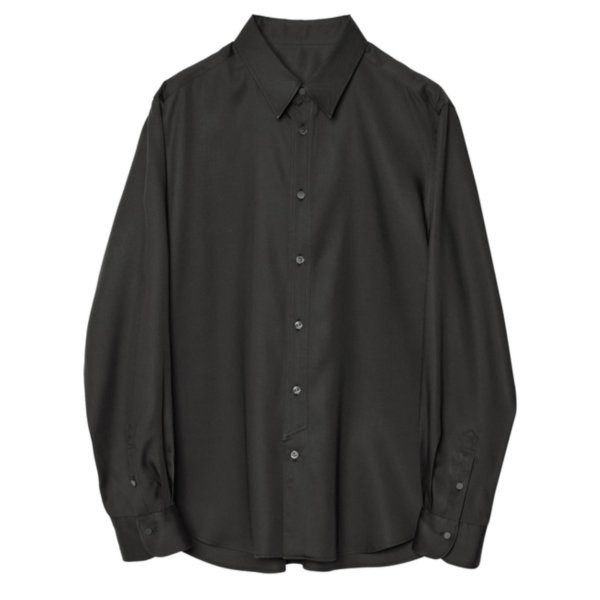 画像1: 【IRENISA(イレニサ)】REGULAR COLLAR RELAX FIT SHIRT / CHARCOAL GRAY