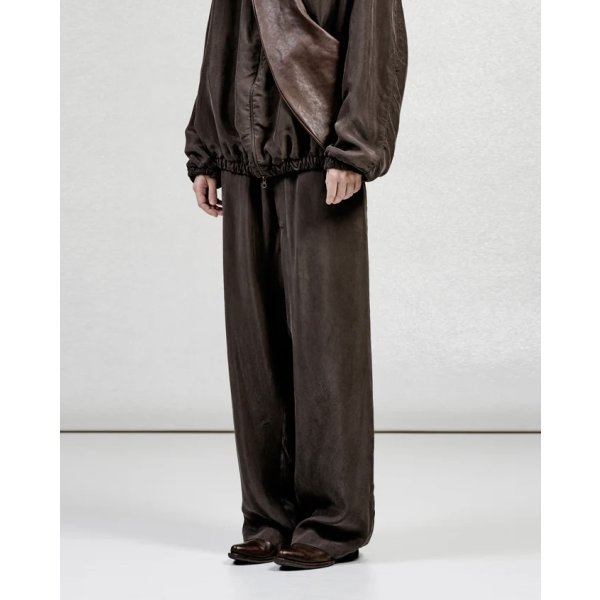 画像3: 【GABRIELA COLL GARMENTS(ガブリエラコールガーメンツ)】CUPRO DRAWSTRING TROUSERS/ BROWN