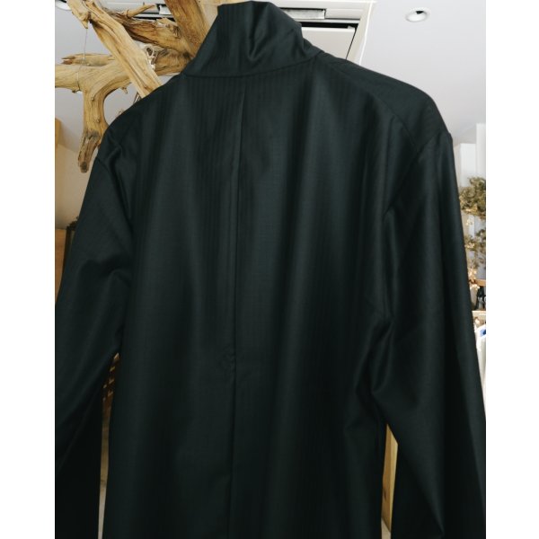 画像4: 【GABRIELA COLL GARMENTS(ガブリエラコールガーメンツ)】FINE WOOL ZIPPER SHIRT/ BLACK