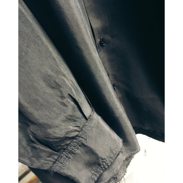 画像3: 【GABRIELA COLL GARMENTS(ガブリエラコールガーメンツ)】DOUBLE CUPRO POCKET SHIRT/ BLACK