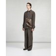 画像2: 【GABRIELA COLL GARMENTS(ガブリエラコールガーメンツ)】GATHERED CROSSED LEATHER BAG/ BROWN (2)