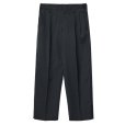 画像1: 【IRENISA(イレニサ)】TWO TUCKS WIDE TROUSERS / CHARCOAL GRAY (1)