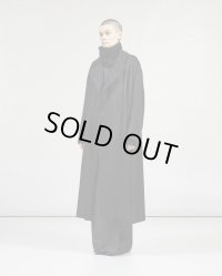 【GABRIELA COLL GARMENTS(ガブリエラコールガーメンツ)】HEAVY WOOL BREASTED COAT/ BLACK