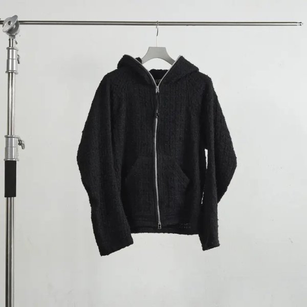 画像1: 【NVRFRGT(ネヴァーフォーゲット)】FULL ZIP UP HOODIE　”Black”