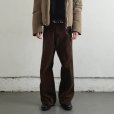 画像2: 【NVRFRGT(ネヴァーフォーゲット)】3D TWISTED WIDE LEG 5P PANTS CORDUROY　”Brown” (2)