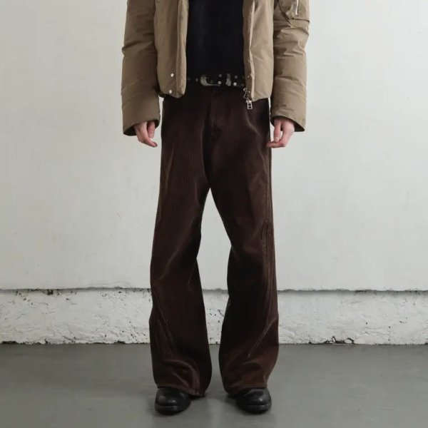 画像2: 【NVRFRGT(ネヴァーフォーゲット)】3D TWISTED WIDE LEG 5P PANTS CORDUROY　”Brown”