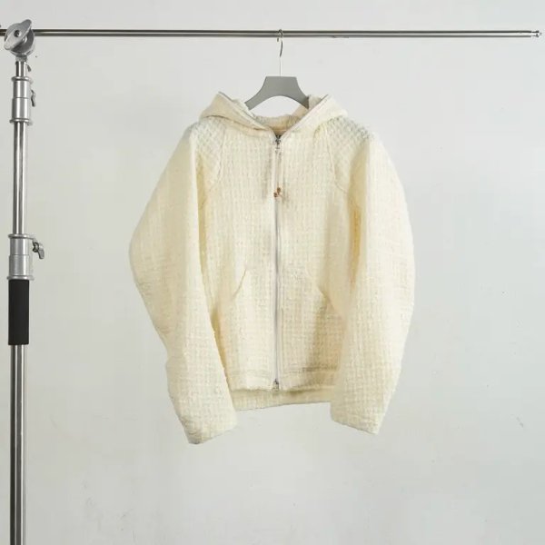 画像1: 【NVRFRGT(ネヴァーフォーゲット)】FULL ZIP UP HOODIE　”White”