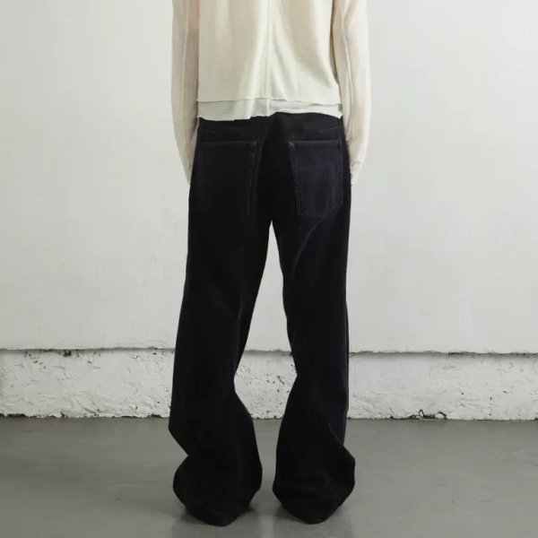 画像4: 【NVRFRGT(ネヴァーフォーゲット)】3D TWISTED WIDE LEG 5P PANTS CORDUROY　”Black”