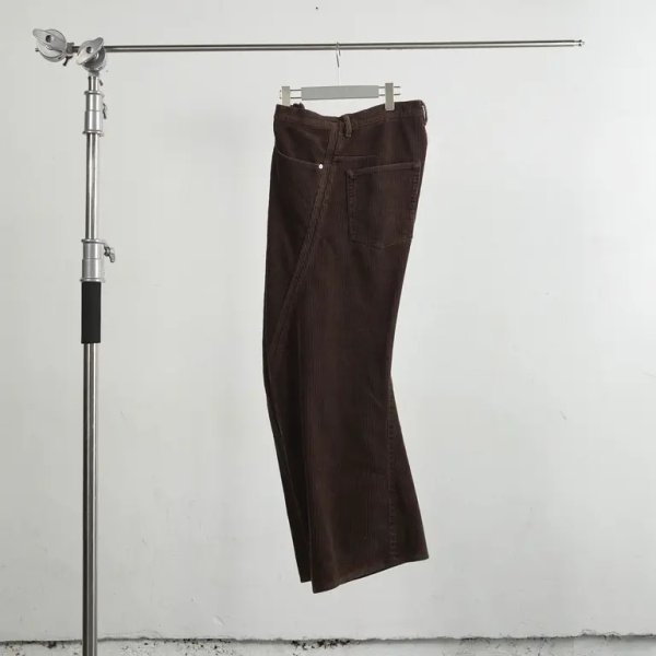 画像1: 【NVRFRGT(ネヴァーフォーゲット)】3D TWISTED WIDE LEG 5P PANTS CORDUROY　”Brown”