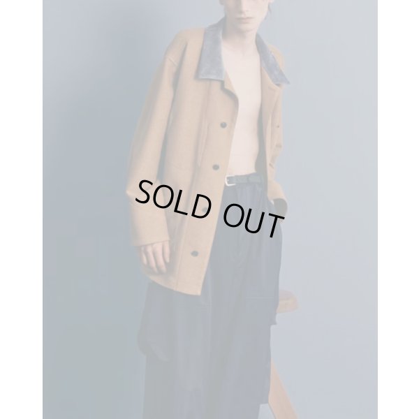 画像1: 【ANTHEM A(アンセムエー)】ALPACA VISCOSE TWINCLE COVERALL/ CAMEL BEIGE