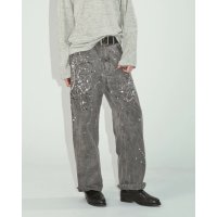 【ensou.(エンソウ)】Splash Painter Jeans/ Sumi-dyed Grey