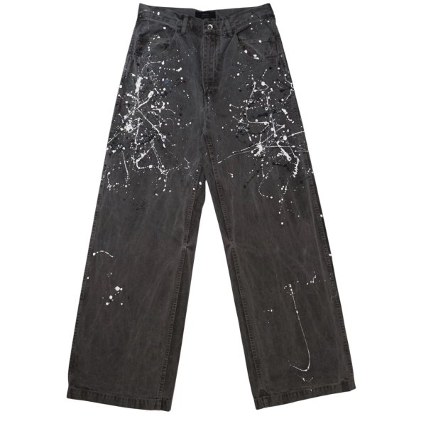 画像2: 【ensou.(エンソウ)】Splash Painter Jeans/ Sumi-dyed Grey