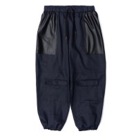 【UNTRACE(アントレース)】レザーパッチベイカーパンツ(_190)/ DARK NAVY