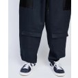画像7: 【UNTRACE(アントレース)】レザーパッチベイカーパンツ(_190)/ DARK NAVY