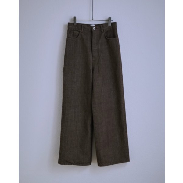 画像1: 【BISOWN(ビソウン)】BISOWN WIDE DENIM/ BROWN BLEACH