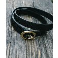 画像2: 【BISOWN(ビソウン)】LIZARD OVAL BELT / BLACK (2)