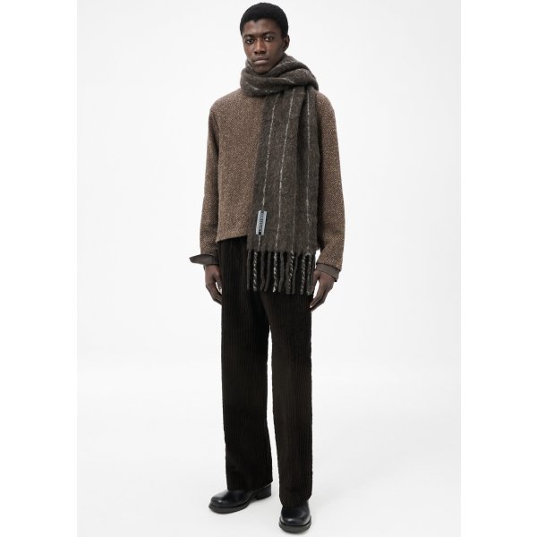 画像3: (予約商品)【OUR LEGACY(アワーレガシー)】ESTATE SCARF/ Brown Pinstripe Fuzzy Alpaca