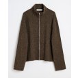 画像1: (予約商品)【OUR LEGACY(アワーレガシー)】SHRUNKEN FULLZIP POLO/ Brown Sparse Buckle Weave (1)