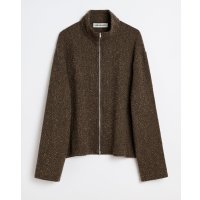 (予約商品)【OUR LEGACY(アワーレガシー)】SHRUNKEN FULLZIP POLO/ Brown Sparse Buckle Weave