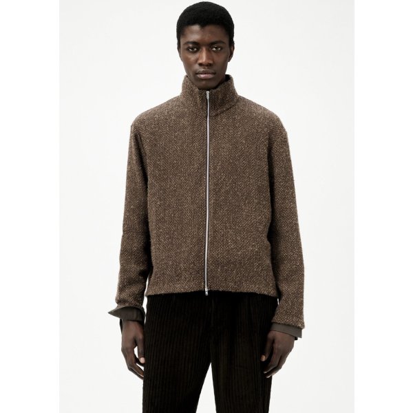 画像2: (予約商品)【OUR LEGACY(アワーレガシー)】SHRUNKEN FULLZIP POLO/ Brown Sparse Buckle Weave