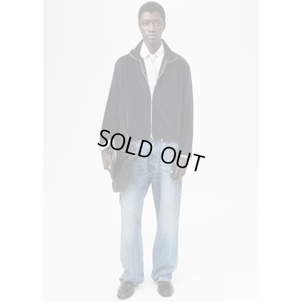 画像4: 【OUR LEGACY(アワーレガシー)】SHRUNKEN FULLZIP POLO/ Phantom Stripe Velour