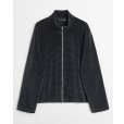 画像1: (予約商品)【OUR LEGACY(アワーレガシー)】SHRUNKEN FULLZIP POLO/ Phantom Stripe Velour (1)