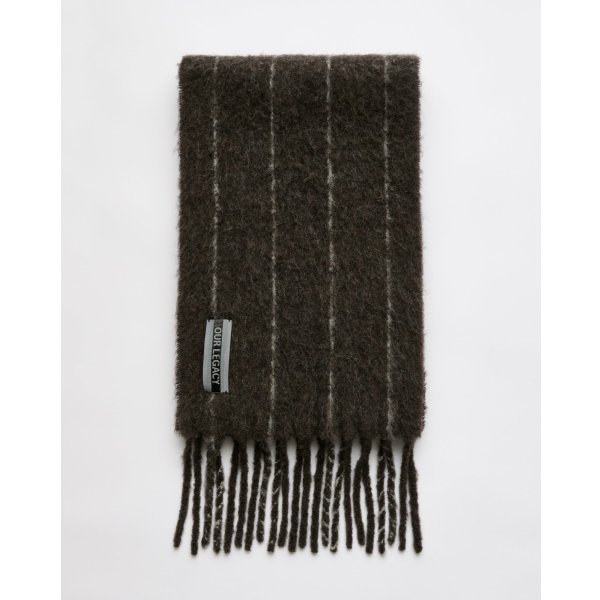 画像1: (予約商品)【OUR LEGACY(アワーレガシー)】ESTATE SCARF/ Brown Pinstripe Fuzzy Alpaca