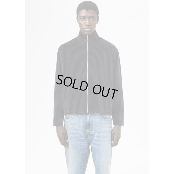 画像2: 【OUR LEGACY(アワーレガシー)】SHRUNKEN FULLZIP POLO/ Phantom Stripe Velour