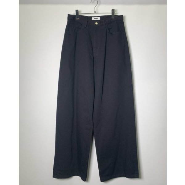 画像1: 【REVERBERATE(リバーバレイト)】DENIM PANTS(BAGGY)/ BLACK