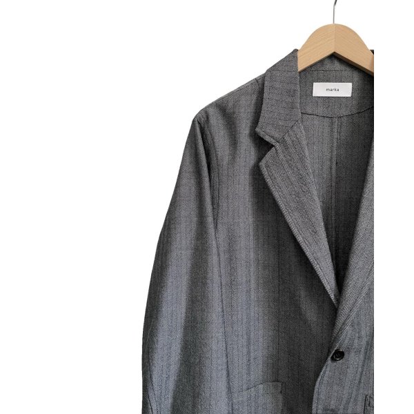 画像4: 【marka(マーカ)】STROLL AROUND JACKET／ウールサージ ワッシャータンブラー 　”Herringbone”