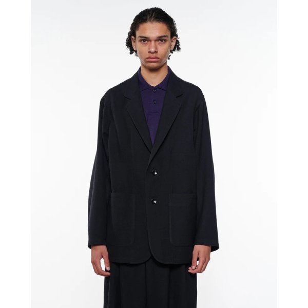画像1: 【marka(マーカ)】STROLL AROUND JACKET／ウールサージ ワッシャータンブラー 　”Chambray Black”