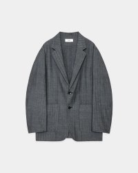 【marka(マーカ)】STROLL AROUND JACKET／ウールサージ ワッシャータンブラー 　”Herringbone”