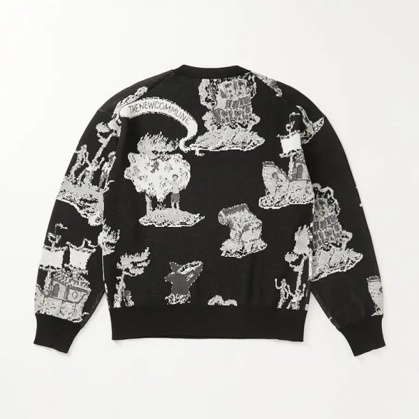 画像2: 【FAF(エフエーエフ)】Newcommune Island Jaquard Knit　””Black”